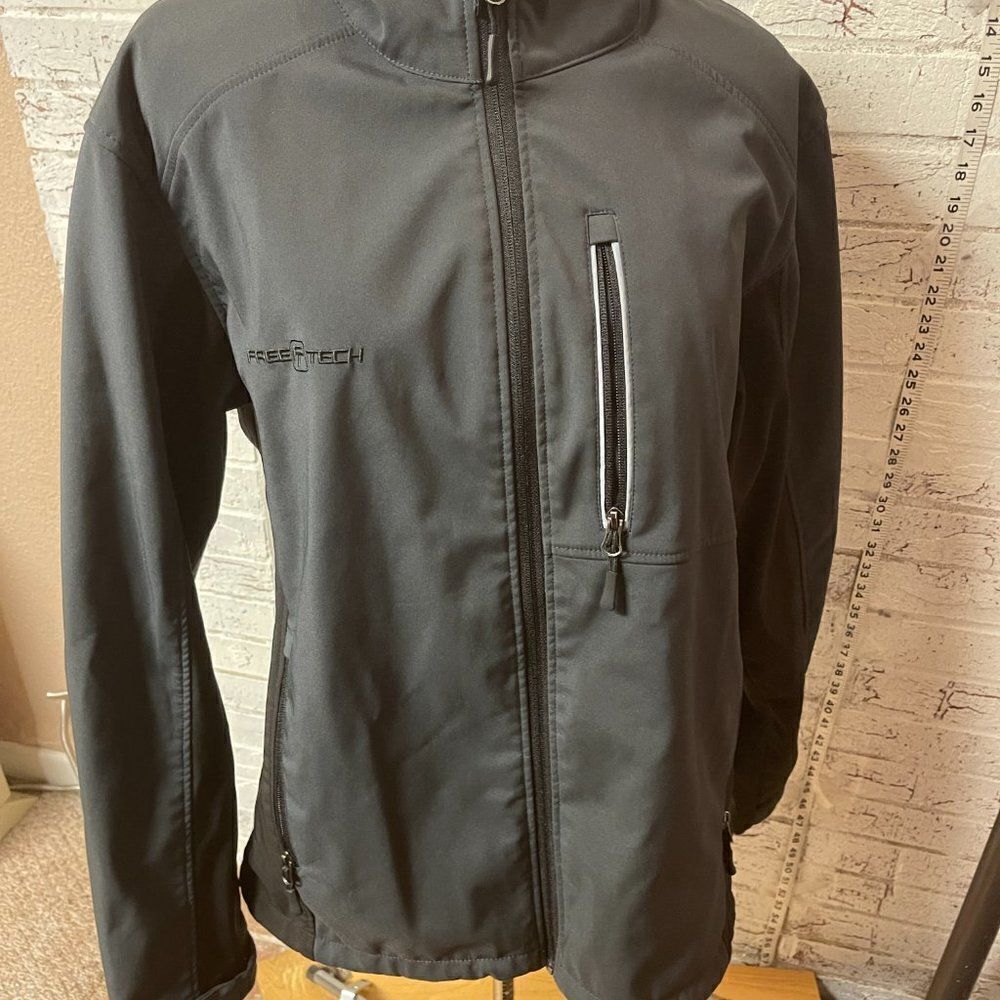 Free Tech Black Lined Winter Jacket Medium 38-40 - Picture 2 of 11